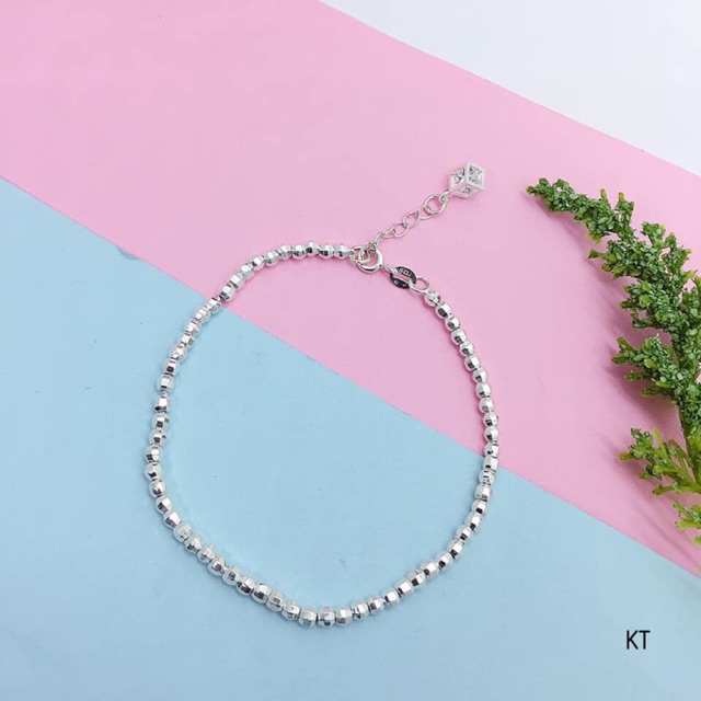 Lắc tay nữ bi phay sáng đẹp chuẩn bạc ta