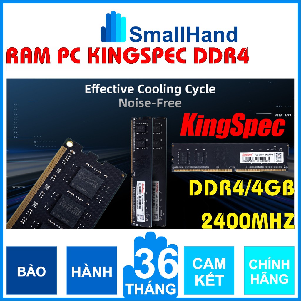 Ram KingSpec DDR4/4GB/2400MHz cho PC – CHÍNH HÃNG KingSpec – Bảo hành 3 năm