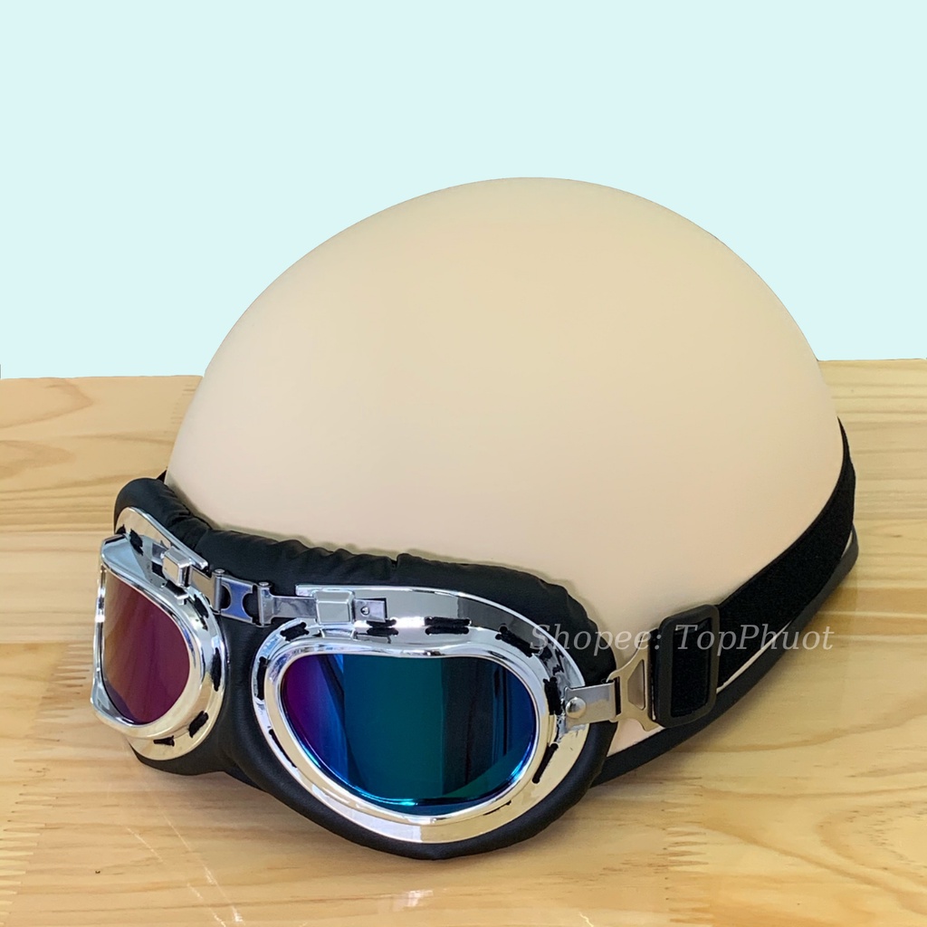 Kính Phi Công Chống Nắng Chống Bụi Đi phượt Gắn Mũ Bảo Hiểm