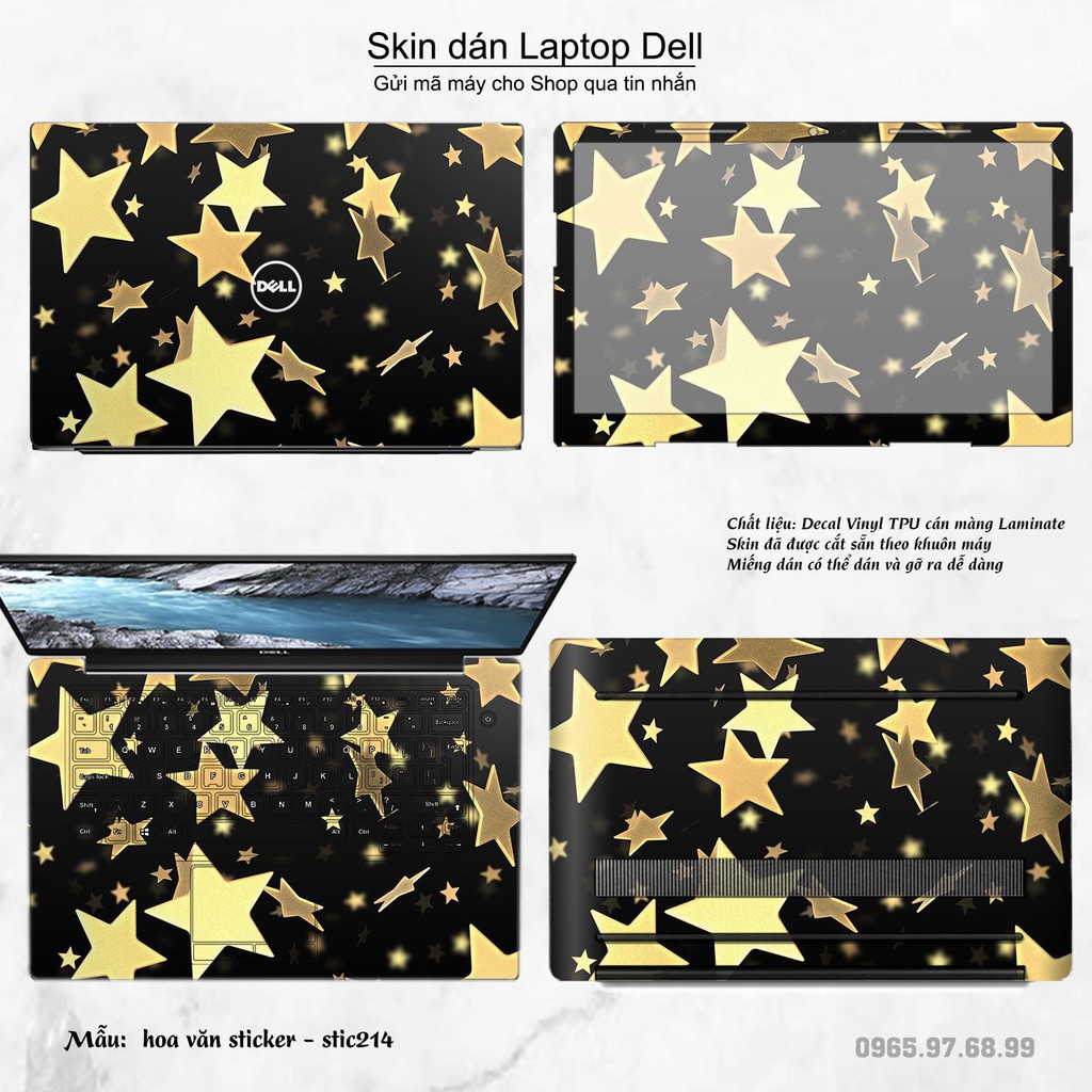 Skin dán Laptop Dell in hình Hoa văn sticker nhiều mẫu 34 (inbox mã máy cho Shop)