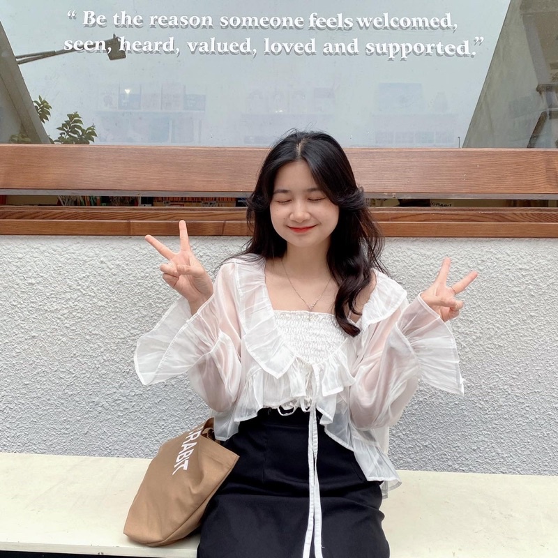 Áo voan tơ ánh kim kèm áo ống + chân váy bút chì - DIDICUS SET - CARROT FARM