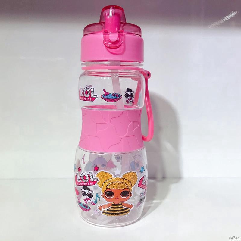 Bình Nước Có Ống Hút Họa Tiết Hoạt Hình Cho Bé Se7En