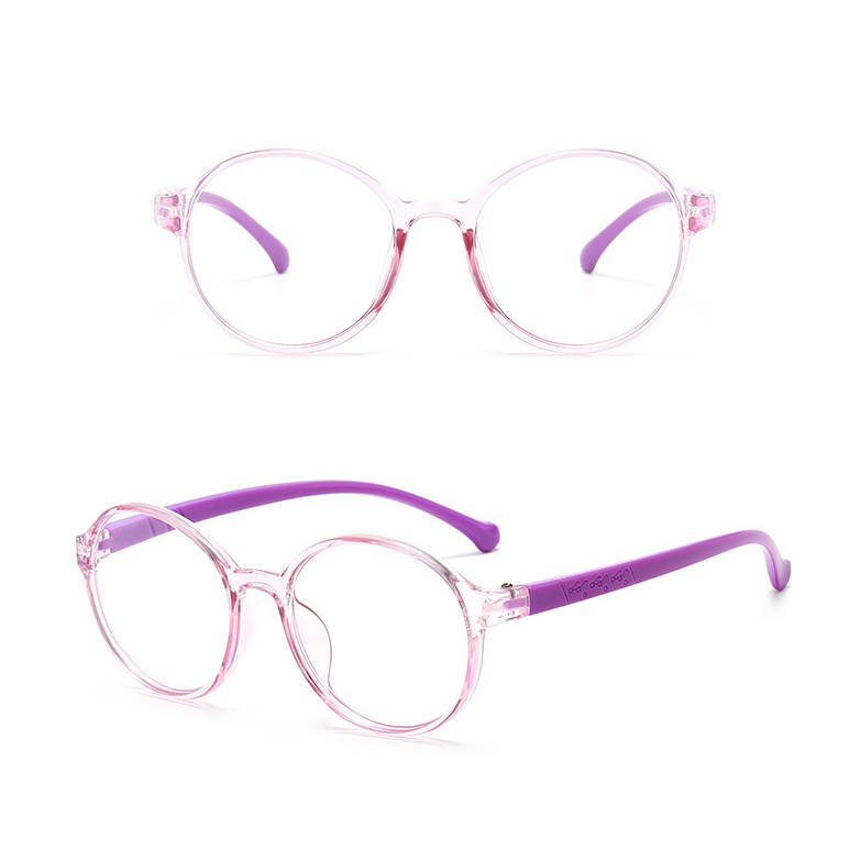 Kính gọng tròn trẻ em gọng nhựa siêu dẻo bền