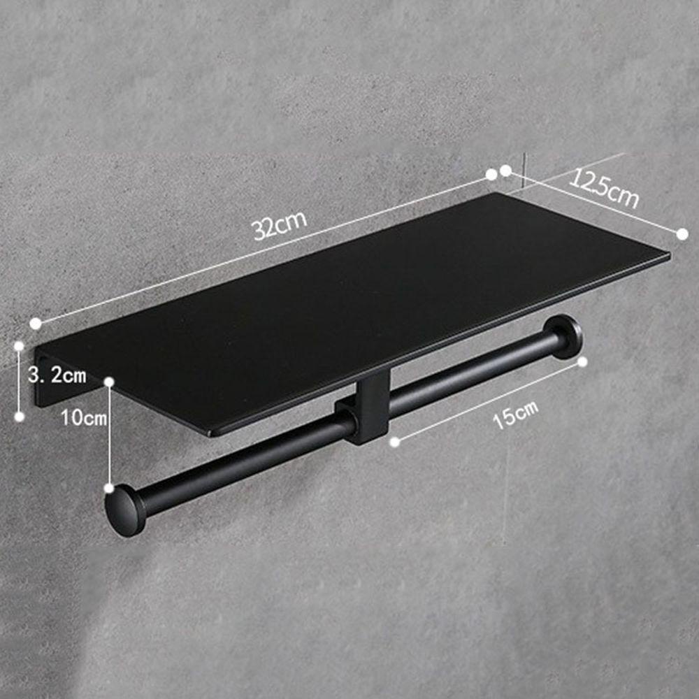 Hộp Đựng Cuộn Giấy Vệ Sinh Gắn Tường Không Cần Đục Lỗ Kèm Giá Đỡ Điện Thoại Di Động Cho Nhà Tắm