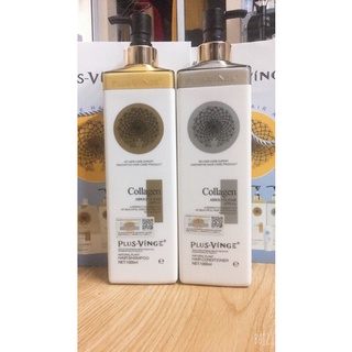 [Chính Hãng] Dầu Gội Xả collagen plus vinge mọc tóc phục hồi tóc hư tổn 1000ml/1chai