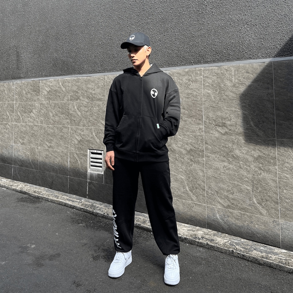 Quần BIG LOGO Sweat pants - Quần unisex dây rút ống bo, nỉ chân cua cao cấp - Local brand Daygers