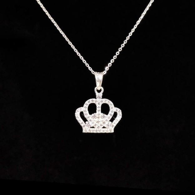 Dây Chuyền Bạc Nữ S925 Vương Miện Đá Phong Cách Quý Tộc Caobac Silver Cho Bạn Nữ Sang Chảnh
