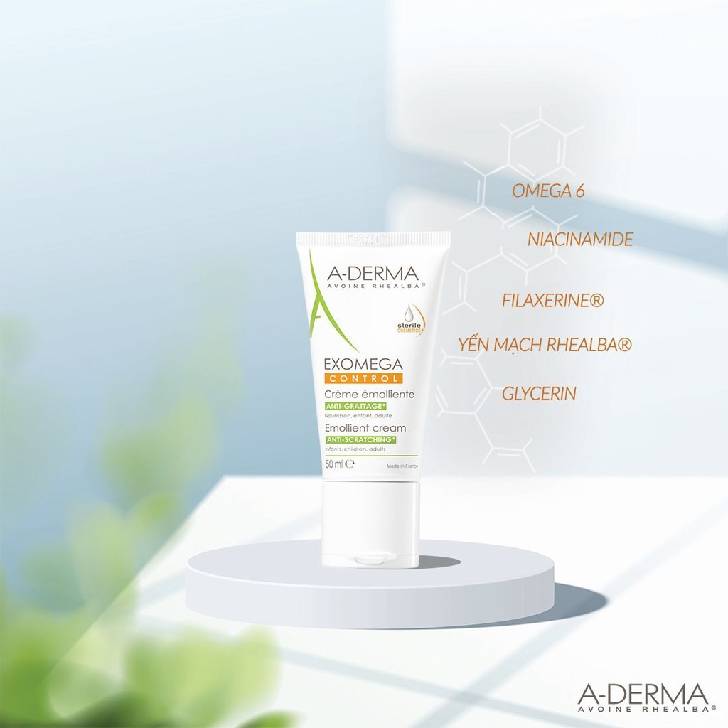 Kem Dưỡng Aderma Exomega - Kem dưỡng ẩm Aderma EXOMEGA Control Cream 50ml