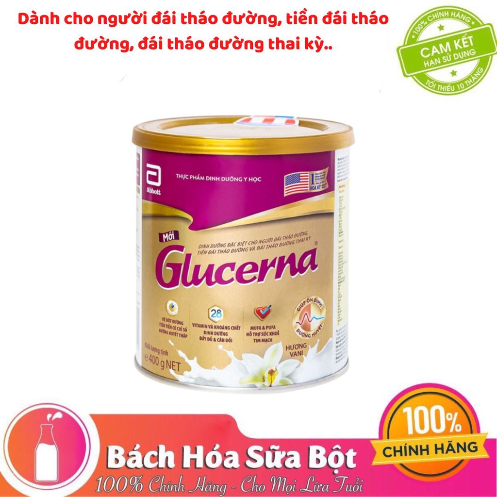 Sữa Bột Abbott Glucerna Hương Vani Dành Cho Người Đái Tháo Đường Và Tiền Đái Tháo Đường - 400g