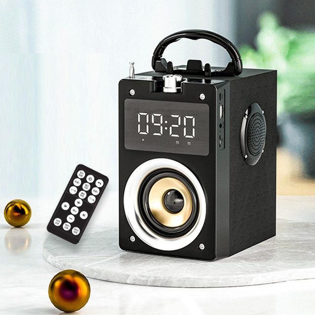 Loa MC H1 Xách Tay Đa Năng Hỗ Trợ Các Cổng DC, USB, AUX, TF, Hiển Thị Giờ Kiêm Đài FM Thiết Kế Hiện Đại Âm Thanh Vòm 3D