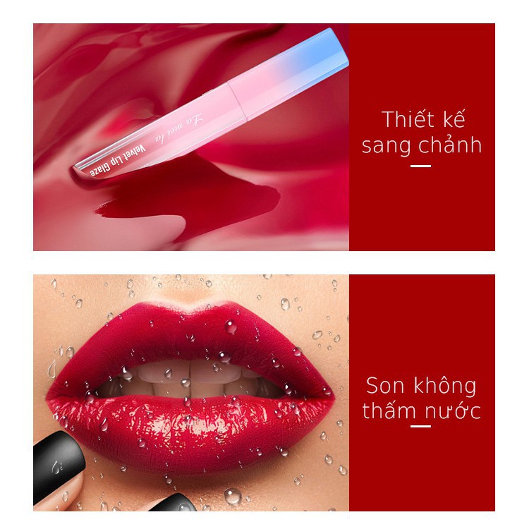 Son kem Lameila Velvet Lip Glaze dòng son môi lì mịn lâu trôi hàng nội địa Trung Yasan