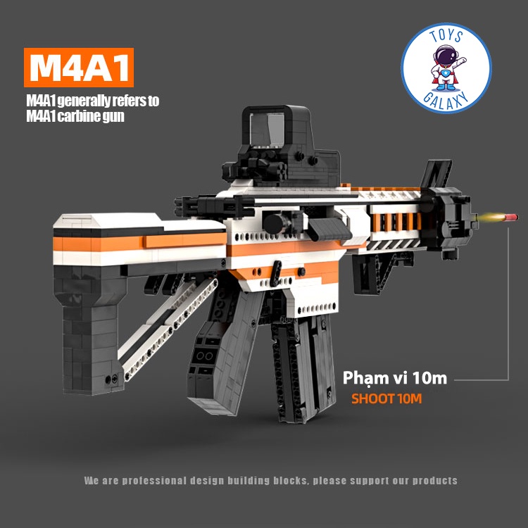 Đồ Chơi Lắp Ráp Mô Hình PUBG Mô Hình M4A1 Asiimov / M416 MOC Kevin183 / CSGO Free Fire CoD Mixi