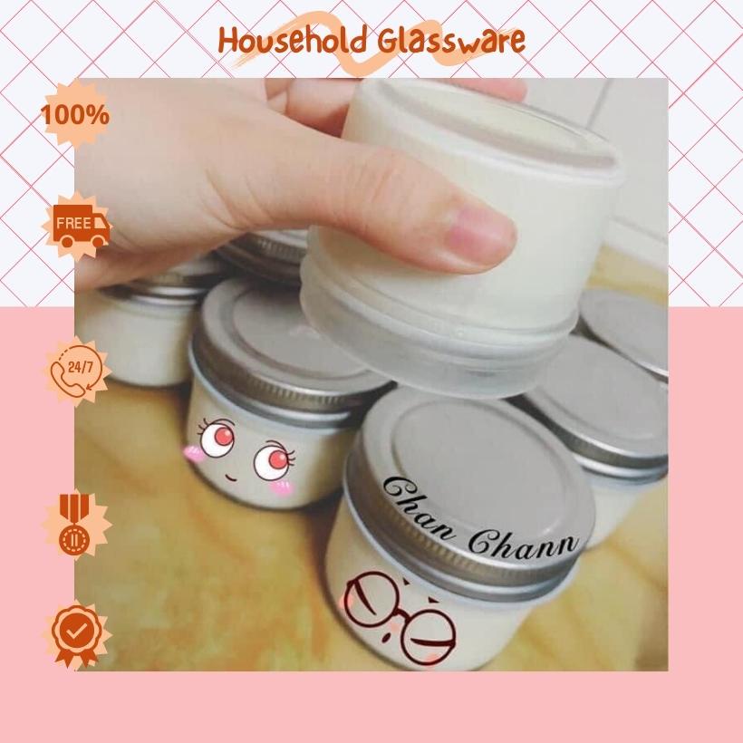 Hũ thuỷ tinh làm sữa chua bánh flan nắp thiếc 💥 JD 500ml 💥 chịu nhiệt dễ vệ sinh [ RẺ THÔI RỒI ]