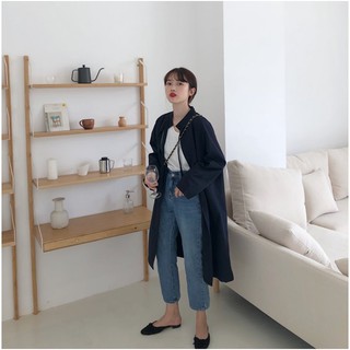 Áo khoác form dài qua gối