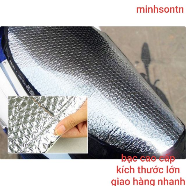 [ 40cmx80cm ] Bạt phủ yên xe máy 2 mặt bạc