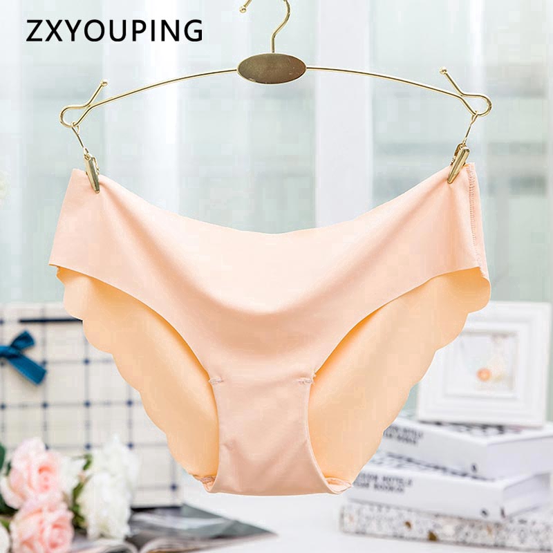 Quần lót ZXYOUPING lụa lạnh không hằn vết siêu mỏng mềm mại màu trơn size M-XL thời trang cho nữ