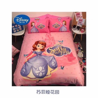 Bộ chăn ga gối cotton lụa hoạt hình Disney
