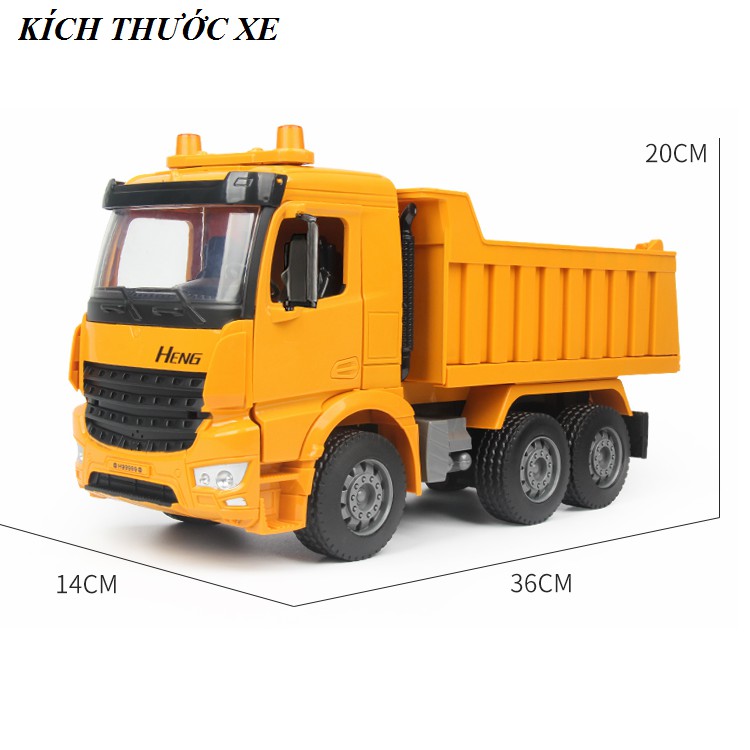 Xe ô tô tải cỡ lớn tỉ lệ 1:18 đồ chơi trẻ em mô hình bằng nhựa cao cấp bền đẹp