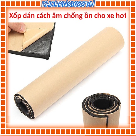 Xốp dán cách âm chống ồn cho xe hơi size 100*50cm dày 8mm