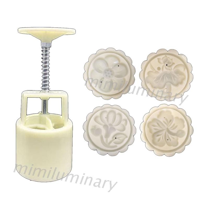 Khuôn Cắt Bánh Trung Thu 50g Hình Hoa 3d