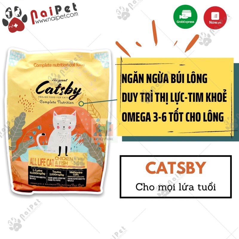 Thức Ăn Hạt Dành Cho Mèo Ở Mọi Lứa Tuổi Catsby Túi 5kg