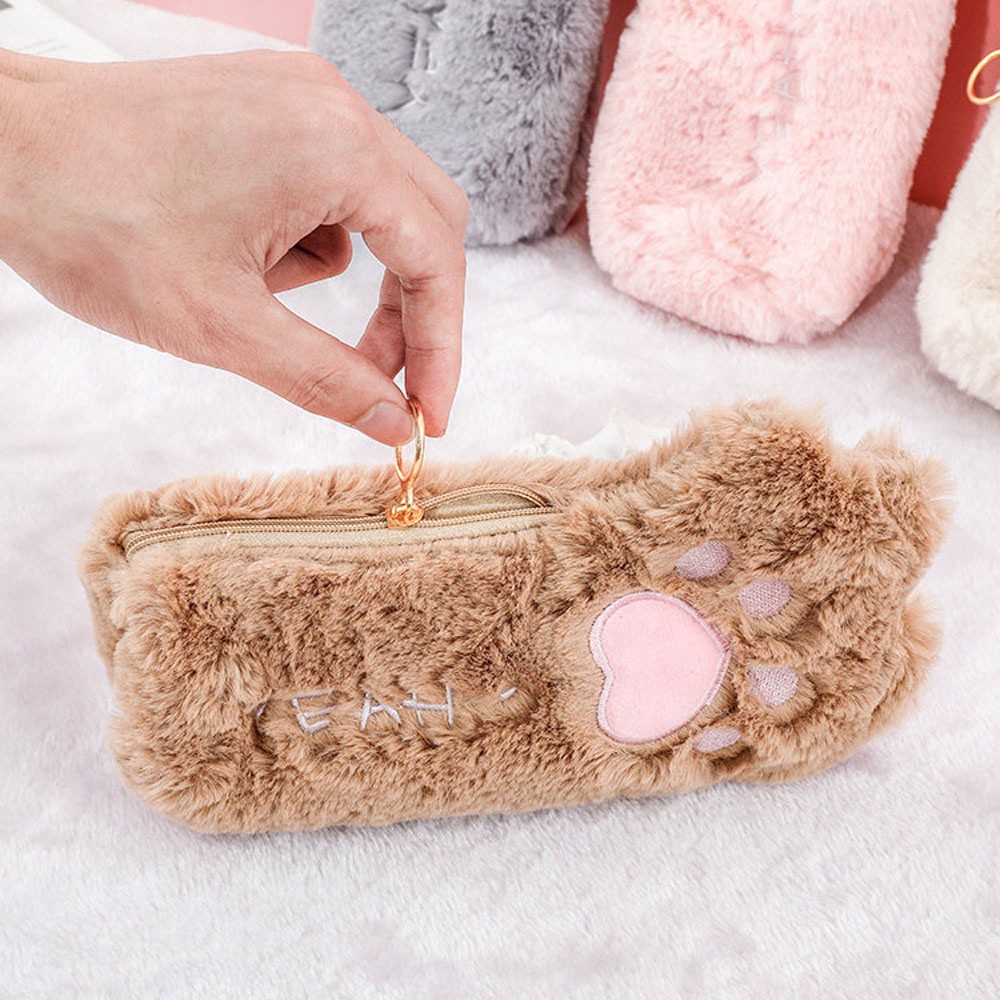 1 Túi Đựng Bút Bằng Vải Bông Mềm Cỡ Lớn Họa Tiết Hoạt Hình Nhiều Màu Dễ Thương Cho Bé