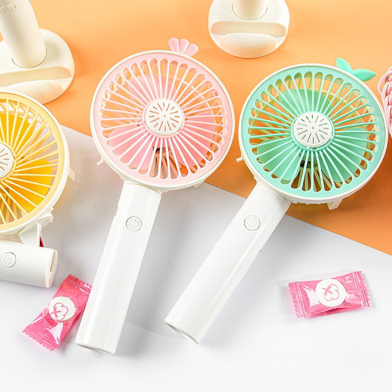 Quạt Mini tích điện tiện lợi có giá để điện thoại để bàn #5