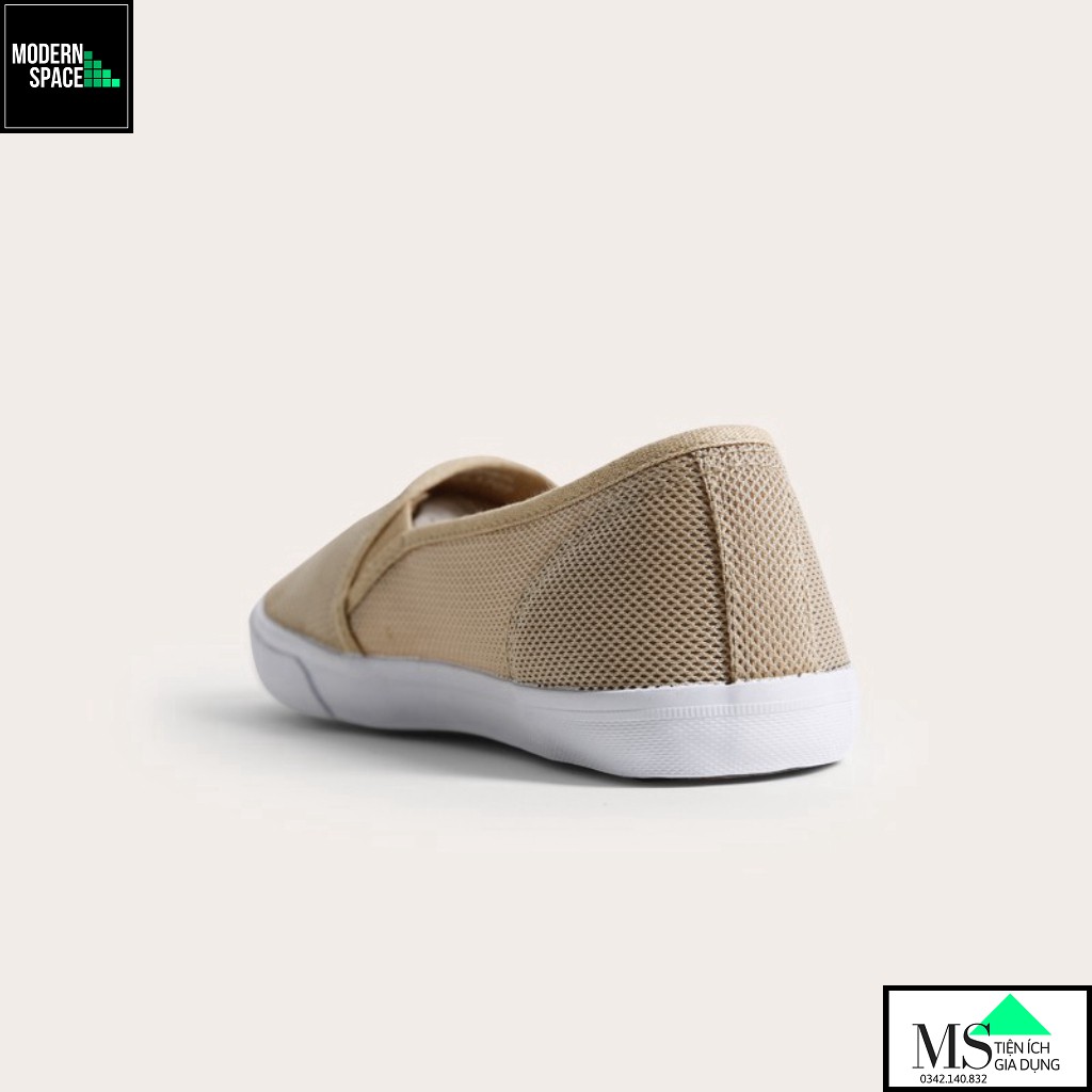 (GIÀY NỮ) Giày Lười Slip-on nữ D&A L1707 Màu be (VNXK) [CHÍNH HÃNG]