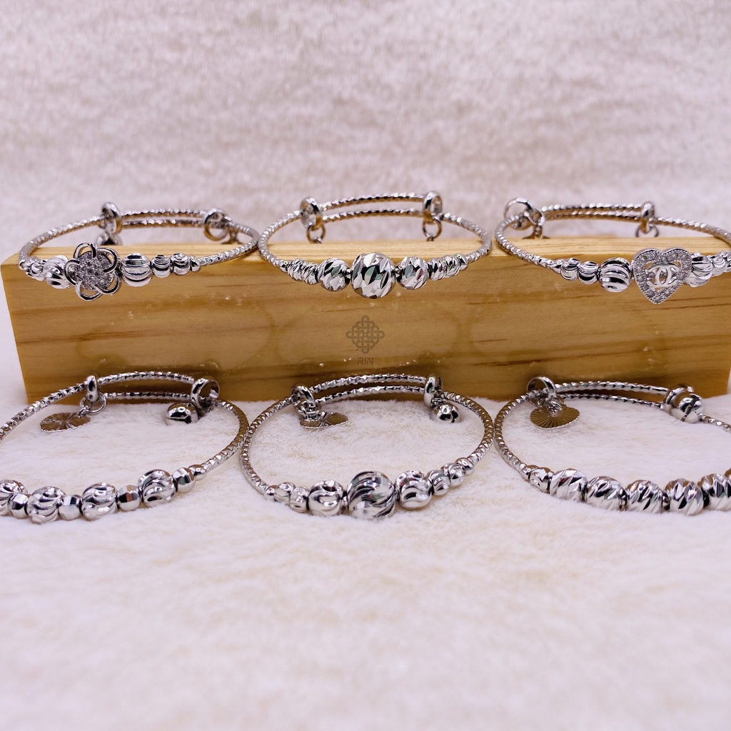 Vòng tay trẻ em, Lắc tay cho bé, Phụ kiện trang sức xi mạ bạch kim và vàng 18k KKEBT00