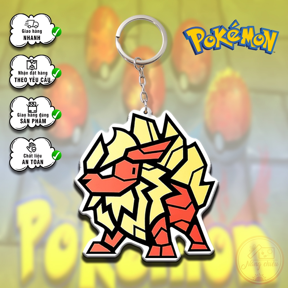 Móc khóa Dày In Sắc Nét 2 Mặt - Anime Pokemon ☘️Móc khóa Anime☘️ Anime theo yêu cầu