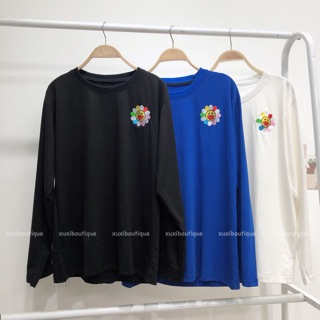 Áo thun dài tay thêu hoa mặt trời kaikai kiki