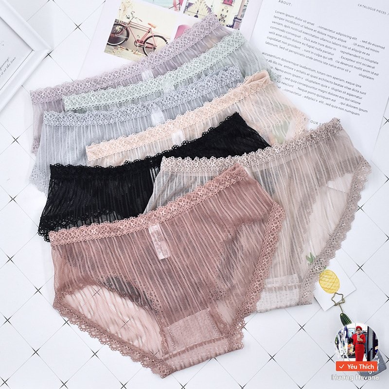 Quần lot nữ ren lưới cạp thấp HAVANA - quần chip nữ ren đẹp cho mùa hè sexy FLQ34