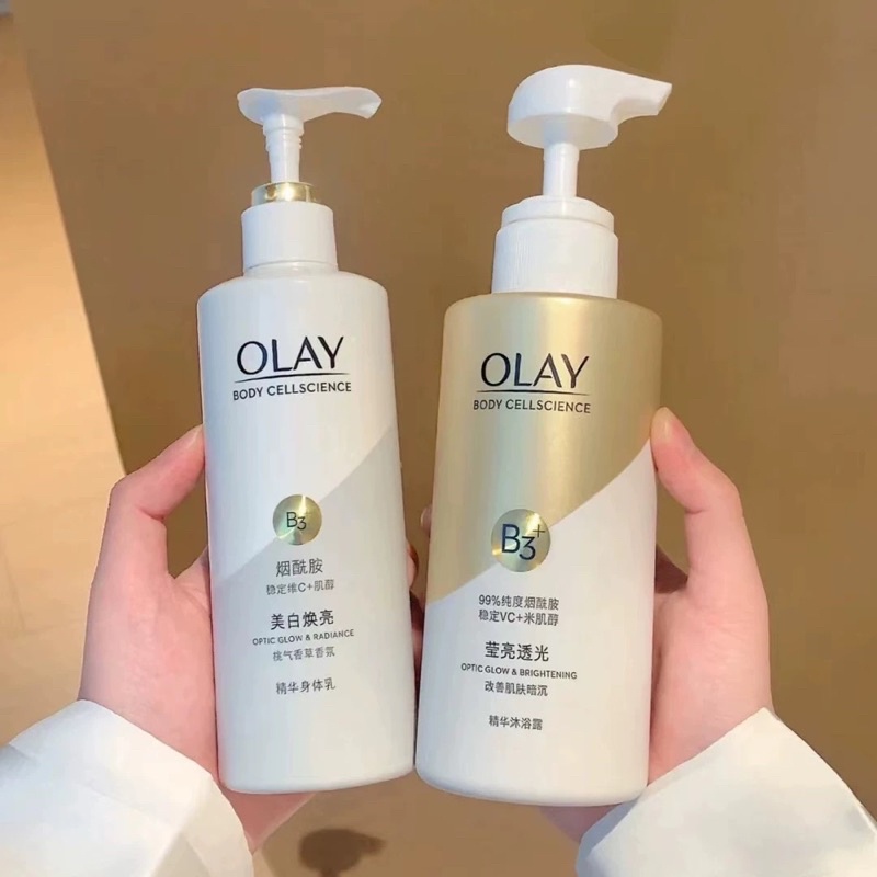 Sữa tắm OLay  dưỡng trắng da, chống lão hoá, phục hồi da chai to 500ml