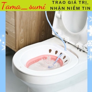 Bộ chậu xông vùng kín. Chậu ngâm rửa phụ khoa sau sinh gấp gọn