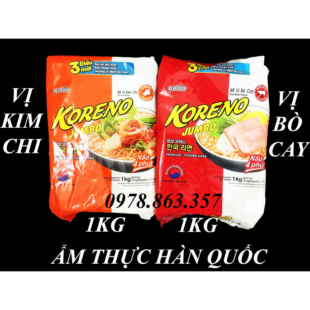 LỐC 10 GÓI MÌ KORENO HÀN QUỐC 1KG