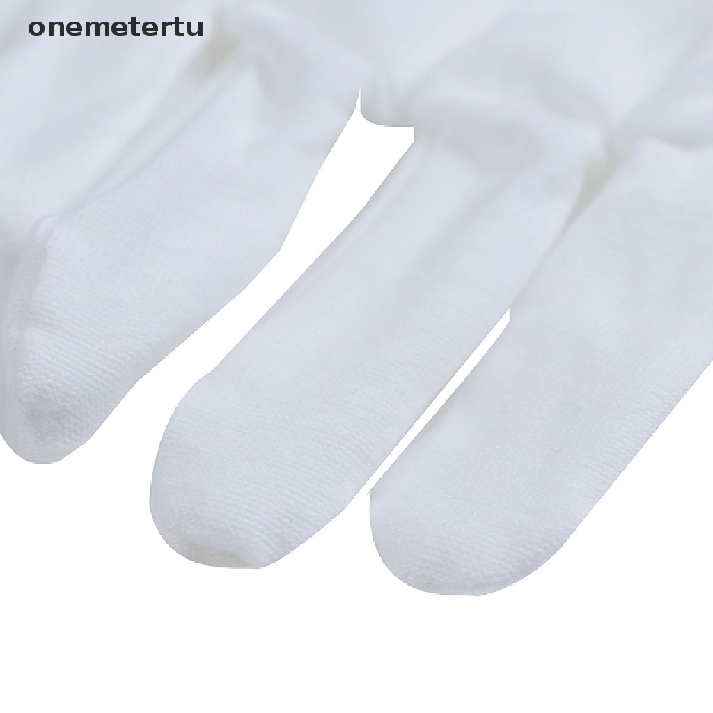 [met] Găng Tay cotton Màu Trắng Khối Lượng Nhẹ Độ Co Giãn Cao Để Làm Việc Đồng Xu
