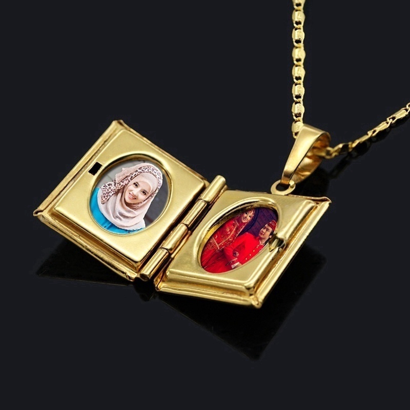 Phụ Nữ Hồi Giáo Ả Rập Mạ Vàng 18K Thần Hồi Giáo Allah Mặt Dây Chuyền Vòng Cổ Trang Sức