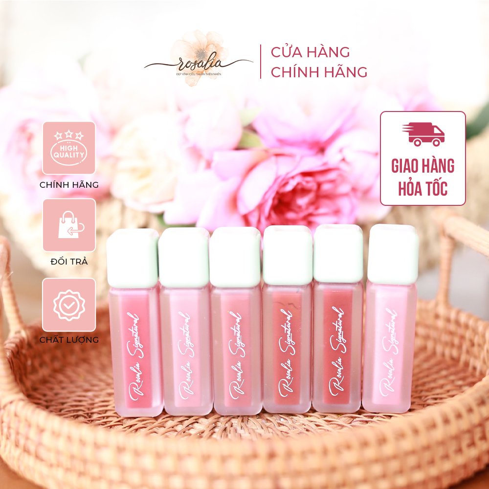Son Lì Màu Đẹp Không Chì Chất Son Siêu Mềm Mịn Ăn Uống Không Trôi Từ Hoa Hồng Sạch  An Toàn Từ Thiên Nhiên Rosalia