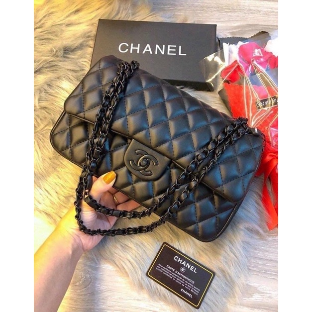 Túi Cha leo full tang đen đeo chéo đeo vai size 25,5