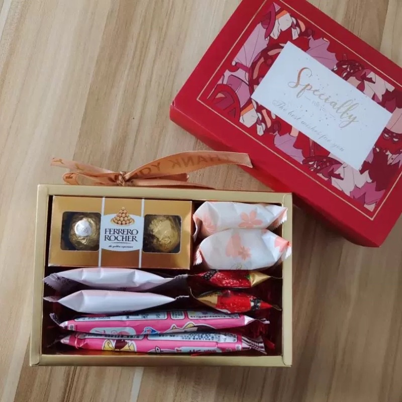 SỈ 15K Hộp quà nắp kéo kèm dây nơ vải M