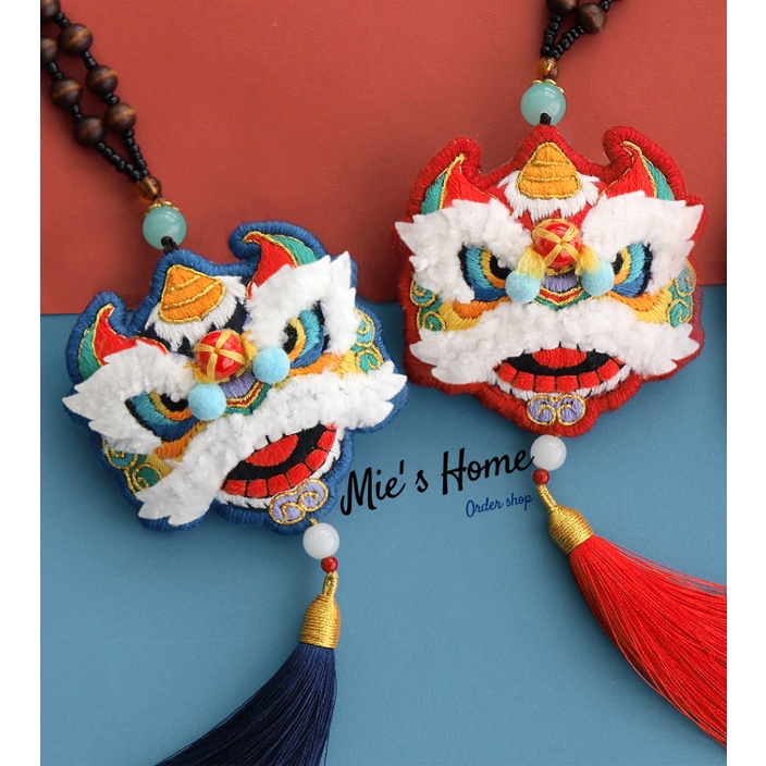 DIY BỘ KIT TỰ THÊU ĐẦU LÂN MẬP - CẦU MAY LÀM MÓC KHOÁ TÚI THƠM TREO Ô TÔ VÀ QUÀ TẶNG - MIE SHOP HANDMADE