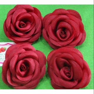 Cài áo- hồng mẫu đơn- màu đỏ đô