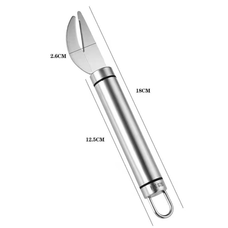 Sét 2 món dao làm lòng, mổ cá và nhíp 2in1