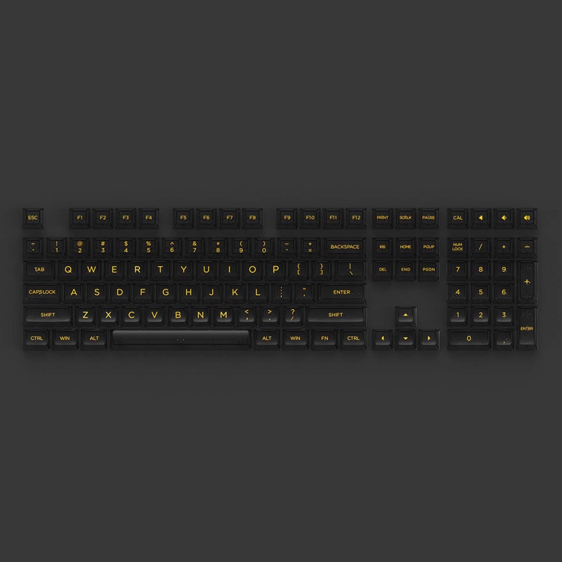 Set keycap AKKO Black (PC / ASA-Clear profile / 155 nút) - Keycap trong suốt xuyên led dành cho bàn phím cơ