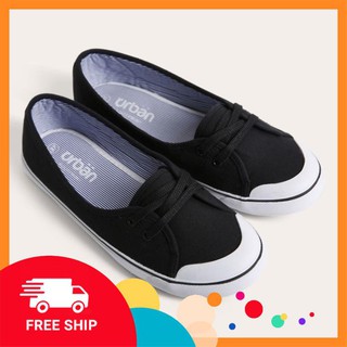 GIày slipon nữ Urban UL1706 đen Đông Ấn