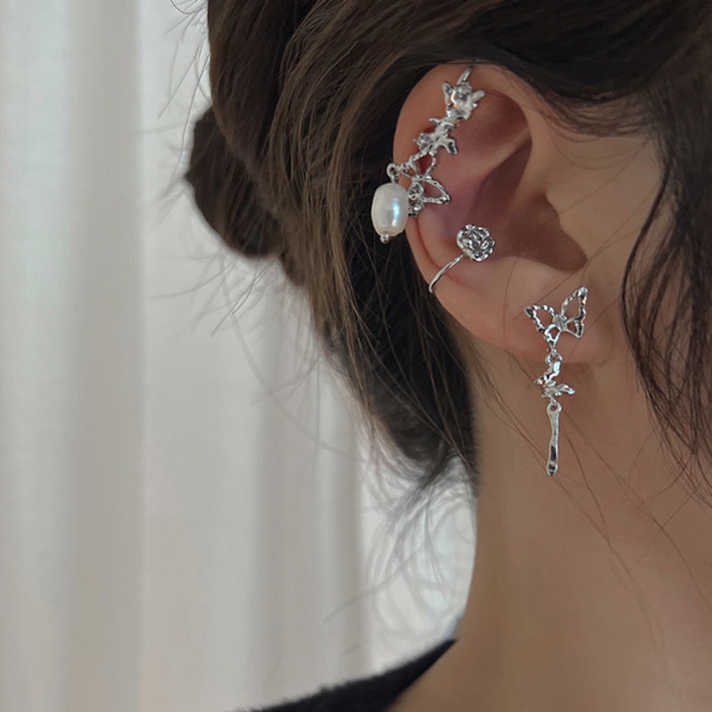 Bộ 3 Khuyên Tai Nữ Trang Dáng Dài Đính Ngọc Trai Phong Cách Vintage