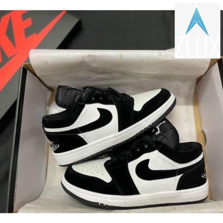🤖 Giày Sneaker Nam Nữ Ulzzang Giá Rẻ,Giày Nike Air Jordan Panda Cổ Thấp Bản Da Nỉ Đi Học Đi Chơi @ 🤖