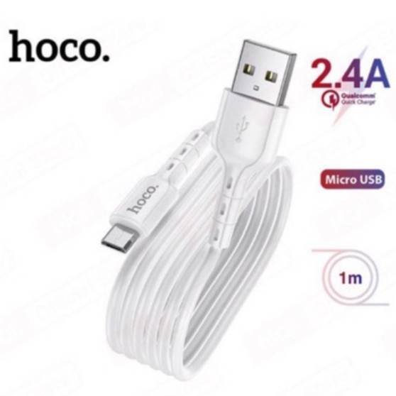 Cáp sạc nhanh và truyền dữ liệu Hoco DU01 USB Micro sạc nhanh 2.4A, dây dẻo chống đứt dài 100cm