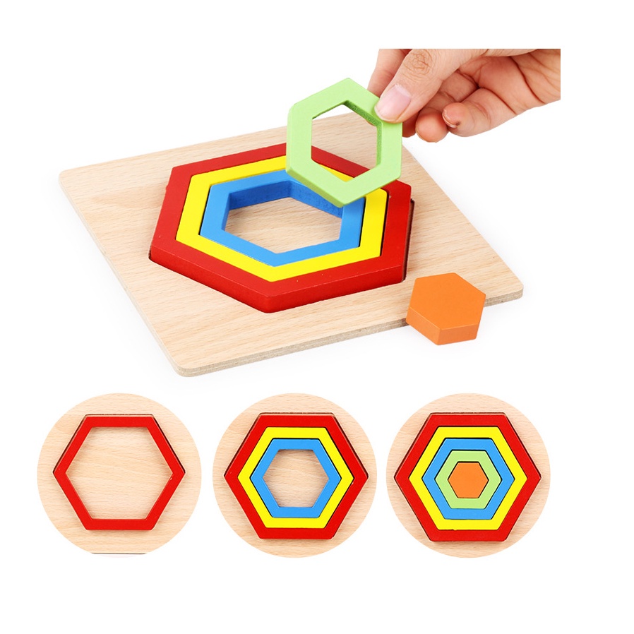 Đồ chơi tranh xếp hình, tranh ghép hình gỗ nỗi 3D, đồ chơi montessori