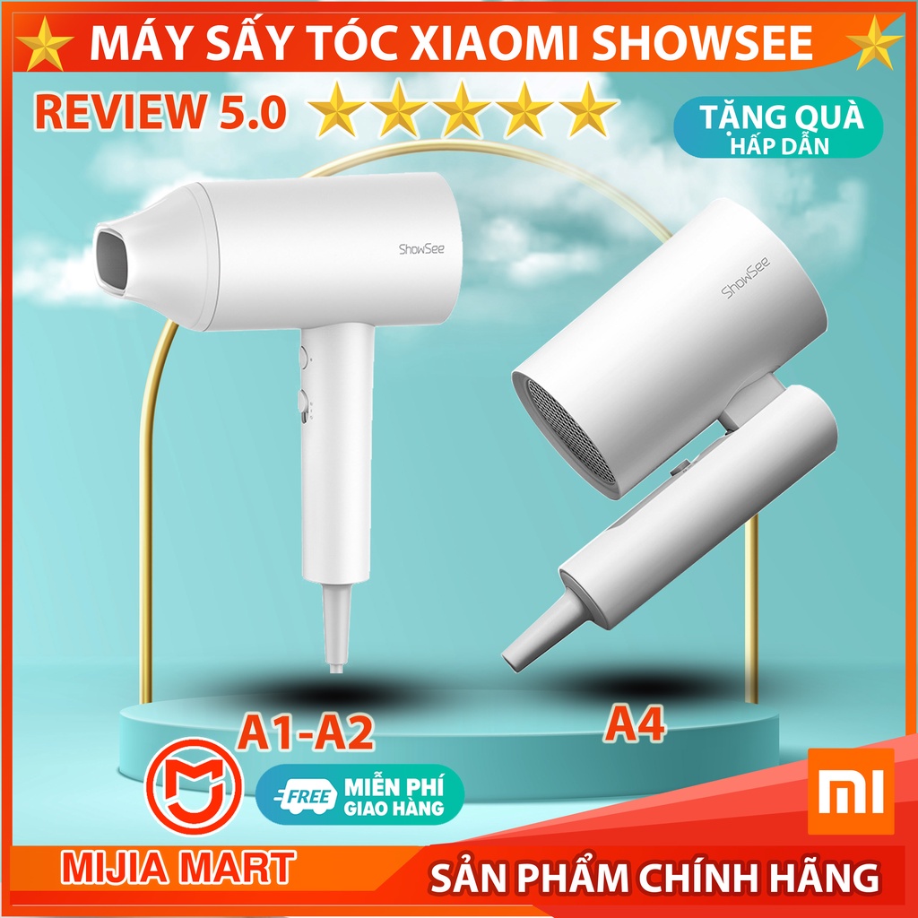 [CHÍNH HÃNG] Máy sấy tóc Xiaomi Showsee, ion âm chống khô tóc, công suất lớn 1800w, chuẩn salon MIJIAMART